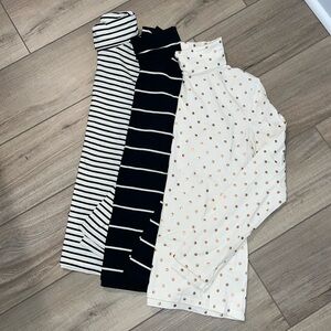 Bundle! THREE Talbots Cotton Turtlenecks